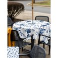 thumbnail image 6 of Square Outdoor Tablecloth with Umbrella Hole Indigo Blue Wildflower Table Cloth Waterproof Patio Table Cover Classic Florals Farmhouse Botanical Zipper Tablecloths for Picnic Camping 54x54 Inch, 6 of 8