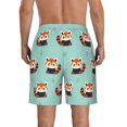 thumbnail image 3 of KLL Fox Men's Casual Summer Beach Shorts Hawaiian Shorts with Pockets-X-Large, 3 of 5