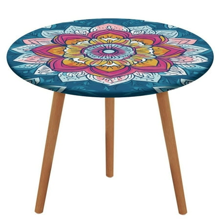 

Bohemian Mandala (71) Tablecloth Round Elastic Fitted Waterproof Table Cover Cloth for Dining Room Indoor Outdoor Decor