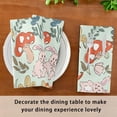 thumbnail image 6 of GZHJMY Set of 1 Mushroom Bunny Satin Napkin Square 20 Inches Table Napkins Soft Smooth Decorative Napkins for Wedding Banquet Party Decoration, 6 of 6