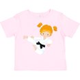 thumbnail image 3 of Inktastic Karate Girl, Cute Girl, Black Belt, Orange Hair Girls Toddler T-Shirt, 3 of 5