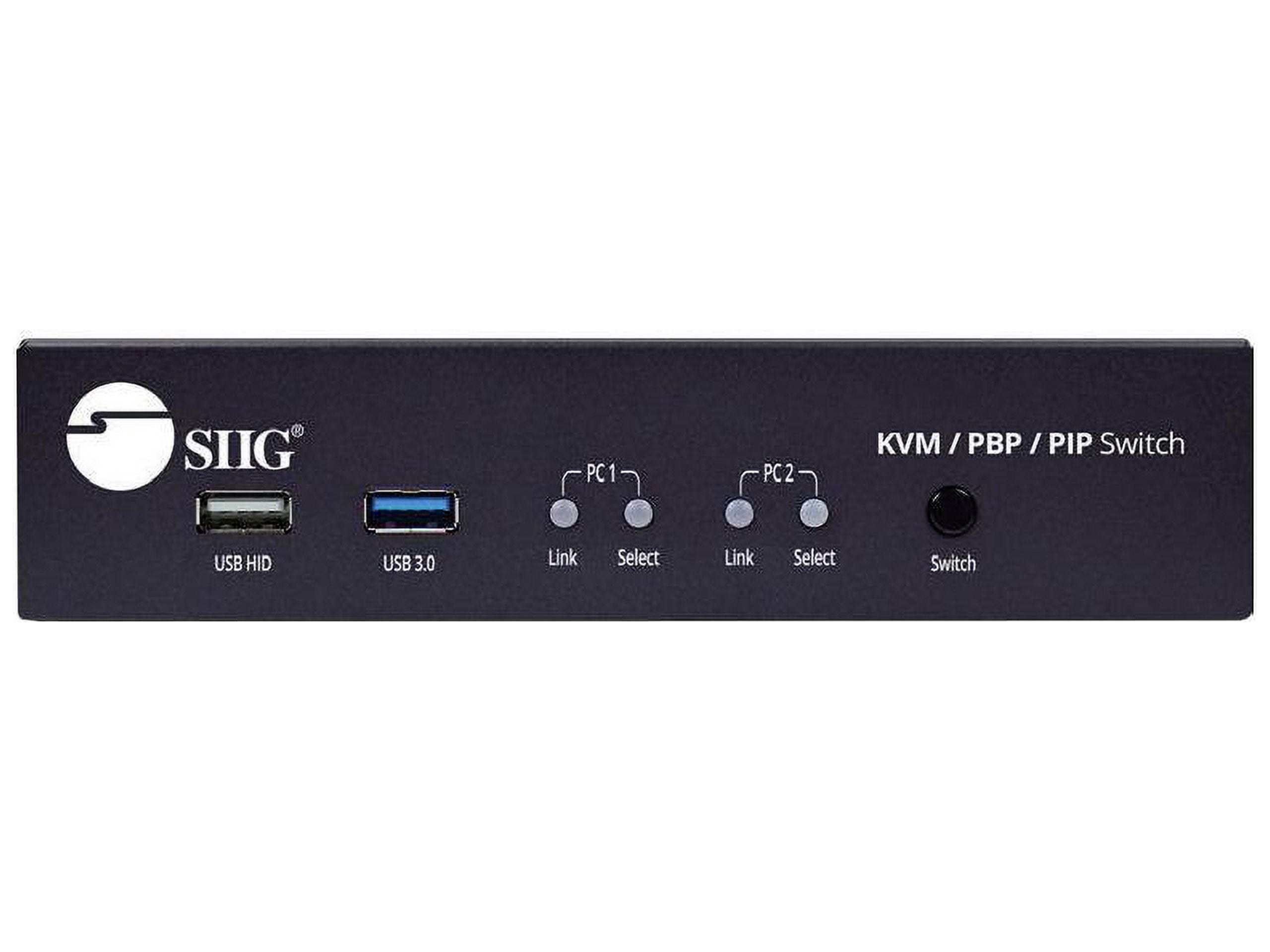 SIIG 2-Port 4K HDMI KVM Switch with PBP Roaming Mouse & PIP CEKV0G11S1