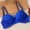 Blue, variant on Womens Seamless Underwire Bra Full Coverage Front Closure Support, Lace Trim Comfort Everyday T-Shirt Bra Blue,Size 2XL