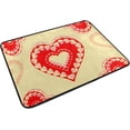 thumbnail image 2 of SKYSONIC Valentines Day Hearts Area Rug Pad 23.6x15.7 inch, 100% Light Weight Polyester Fabric for Living Bedroom, 2 of 5