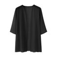thumbnail image 6 of Noric Women's Open Front Mid Length Sheer Cover Up 3/4 Sleeve Lightweight Layering Loose Casual Summer Beach Daily Vacation Outerwear, 6 of 8