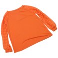 thumbnail image 2 of Blusa holgada de manga larga con cuello redondo y encaje para mujer, color marrón amarillento, talla L, 2 of 15