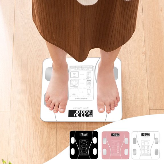 Báscula Digital Inteligente y Precisa para Baño, con Bluetooth, para Medir La Composición Corporal y El Peso Corporal, Ideal para Personas Mayores.