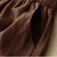 thumbnail image 6 of Summer Saving Clearance AXXD Biker Shorts Lady With Pockets Pocket Summer Solid Color Leisure Pants Casual Elastic Waist Cotton And Linen Shorts Pants Summer PJs Refresh, 6 of 6