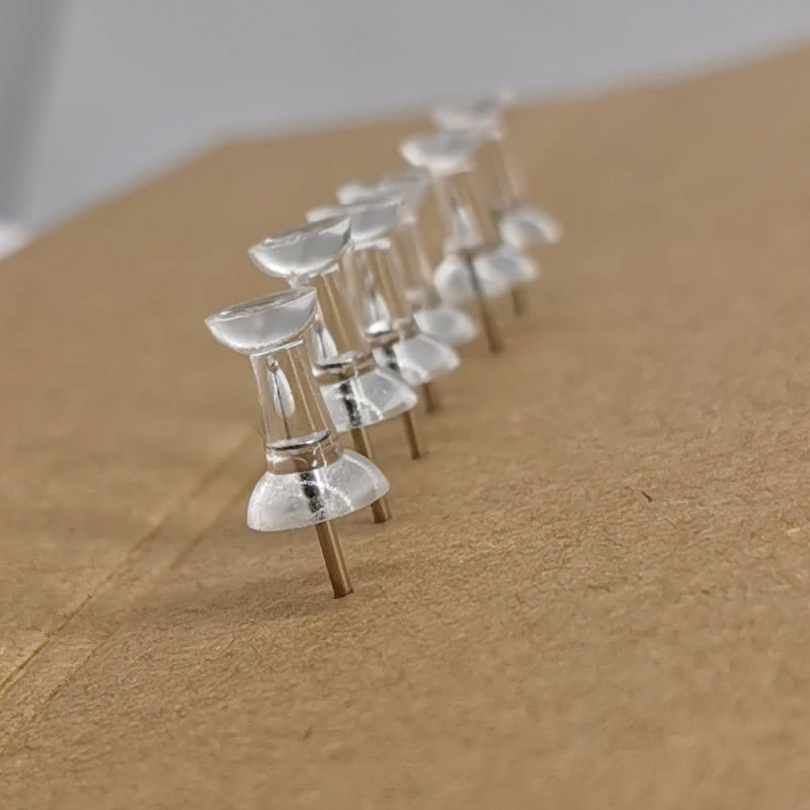 Pen+Gear 3/8" Clear Plastic Push Pins, 10 Packs, 100 Push Pins per Pack, 1000 Push Pins Total