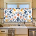 thumbnail image 2 of Yayeee Kitchen Curtains Tier Set of 2 Light Filtering 57"x24" Over Sink Window Panels, Tropical Jungle Vibes, 2 of 7