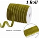 thumbnail image 2 of Rollo de cinta de terciopelo verde de 54,68 yardas de un solo lado para Navidad, 3/8 de pulgada de ancho, 2 of 5