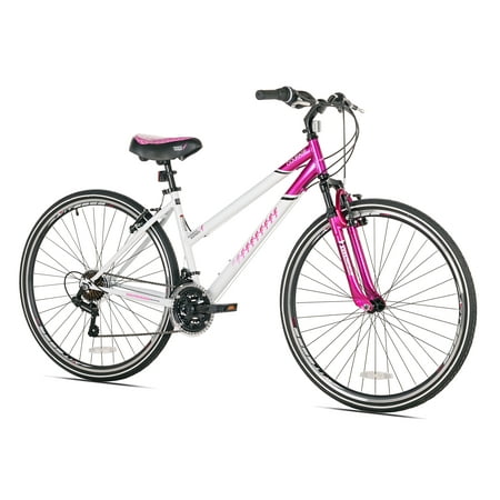 Susan G Komen 700C Women's, Hybrid Bike, Pink/White, For Height Sizes 5'2