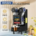 thumbnail image 3 of ROVSUN Cup Sealing Machine, Fully Automatic Cup Sealer Machine, Electric Cup Sealing Machine with LCD Intelligent Display for Bubble Milk Tea Coffee, 500-650 Cups/H, 88/89/90/95 mm Cup, Black, 3 of 7