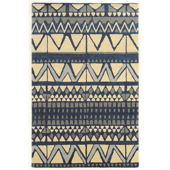 Linon Aspire Comp Hand Tufted Wool 2'x3' Rug in Ivory
