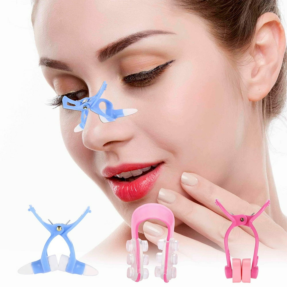 EECOO 3pcs Nose Shaper Massager Clip + Straightening Beauty Clip + Nose