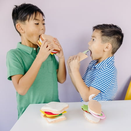 Melissa & Doug Felt Food Sandwich Play Food Set - 33 Pieces
