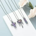 thumbnail image 3 of 3 Pack Cremation Urn Necklace for Ashes for Women Men Heart Lotus Cross Cylinder Cremation Jewelry for Ashes Loved One Memorial Keepsake Pendant for Loved Ones, 3 of 6