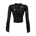 thumbnail image 6 of EDFBUYKRS Long Sleeve Shirts for Women Casual Work Tops Crewneck Blouses Loose Fit Clothes S, 6 of 9