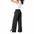 thumbnail image 6 of Workout Casual Pants for Women Cotton Linen Pants Casual Wide Leg Loose Fit Trousers Summer Beach Fashion Pants With Pockets Pants Xl, 6 of 6