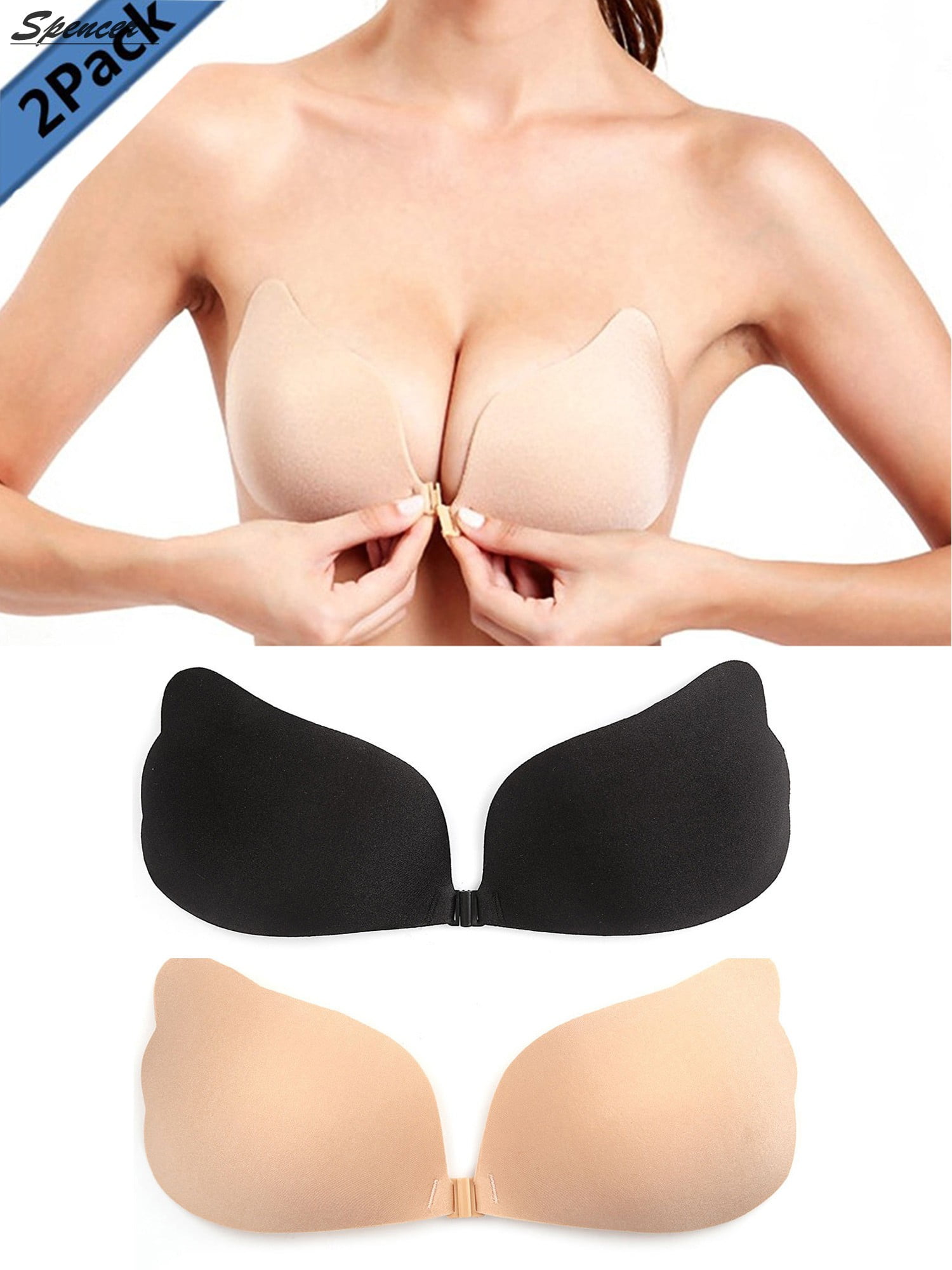 2Pcs Non-adhesive Silicone Enhancer Fake Breast Boob Bra Push Up Pads Nipples 