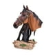 thumbnail image 3 of Estatua de cabeza de caballo, adorno decorativo, colección nórdica, figura de resina versátil Marrón, 3 of 8