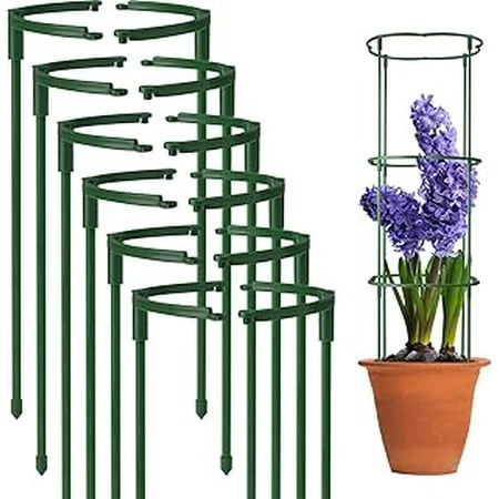 6 Pcs Plant Support Stakes Half Round Plant Support for Indoor Plants Stackable Garden Flower Support Plant Stakes for Tomato Monstera Peony Hydrangea Climbing Plants (6.2 Wide X 11.6 High) 6 Pcs Plant Support Stakes Half Round Plant Support for Indoor Plants Stackable Garden Flower Support Plant Stakes for Tomato Monstera Peony Hydrangea Climbing Plants (6.2 Wide X 11.6 High)