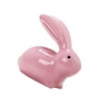 thumbnail image 4 of Baohd Miniature Ceramic Bunny Figurine Statues Animal Ornament for Decor Pink, 4 of 9