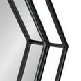 thumbnail image 6 of Kate And Laurel Felicia Modern Hexagon Mirror, 30" x 30", Black, Geometric Accent Mirror For Wall, 6 of 8