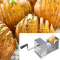 thumbnail image 5 of Stainless Steel Spiral Potato Cutter Chipper With 3 Blades, Manual Tornado Potato Slicer, 23x14x7cm Kitchen Tool For Twisted Chips & Snacks, 5 of 8