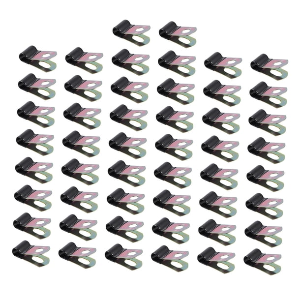 Abrazadera de cable tipo P, fácil de usar, de acero al carbono, para mangueras y tubos marinos. 50 piezas