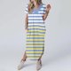 thumbnail image 4 of Vestido de Manga Corta para las Mujeres, Vestido Casual de Cuello en V de Bolsillo de Impresión de Moda Sexy Hecho de Poliéster Ligero para el Verano, Vestido de Verano para las Mujeres, 4 of 6