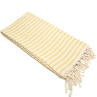 Linum Home 100% Turkish Cotton Fun in the Sun Striped Pestemal Beach Towel