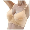 thumbnail image 2 of Bras for Women,Comfortable Thin Cup Bra for Middle and Elderly without Underwire -,Sports Bras for Women,Beige,42, 2 of 5