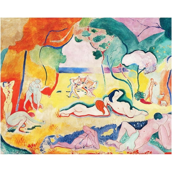 ASPORIC Henri Matisse Wall Art,The Joy of Life Print Poster,Matisse Painting Reproduction,Abstract Canvas Picture for Living Room Bedroom Office Modern Home Decoration Unframed 18x12 Inch