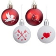 thumbnail image 1 of Decoración de Bola de Decoración de Día de San Valentín Set Colgante Decoración 4cm, Regalos de Día de San Valentín para Fiesta de Confesión de Interior Chimenea Colgante Plástico Rojo, 1 of 8
