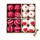 thumbnail image 5 of 16 piezas de adornos de bolas de Navidad perfecl decoración navideña adornos colgantes ligeros para Navidad para oficina festival compromiso Rojo, 5 of 8