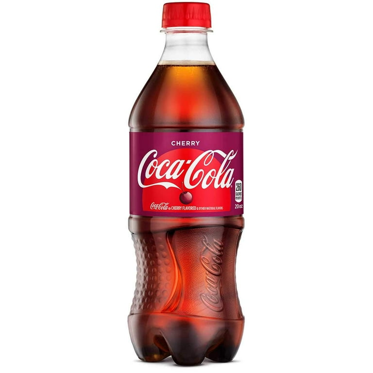 Coca-Cola Cherry Soda, 20oz Bottles, Pack of 12, 240 fl oz Total