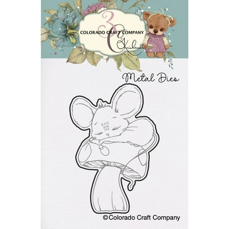 UPC: 0810043856157 | Colorado Craft Company Metal Die Set-Sleeping Mouse Mini-By Kris Lauren