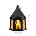 thumbnail image 2 of Halloween Lantern,Halloween Decor Black Gothic Lantern Lights,Mini Halloween Decorations,halloween lantern decor,halloween lanterns outdoor, 2 of 7