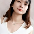 thumbnail image 6 of Stainless Steel Moon Crescent Half Circle Charm Statement Anniversary Colloar Necklace, 6 of 6