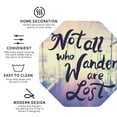 thumbnail image 4 of Balery 4 Pcs Not All Those Who Wander Are Lostleather Coasters Set, Drink Table Cup Coasters For Living Room Kitchen Coffee Decor, 4 of 9