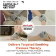 Sharper Image Calming Heat Massaging Flexi Wrap, Soothing Heat & Relaxing Vibrations, Grey