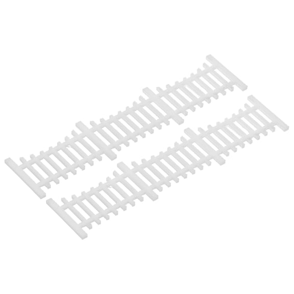 Uxcell 2pcs 4.25 Inch Miniature Garden Fence, Mini Ornament, Dollhouse Home DIY 0.08" White Simple Style