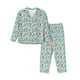 thumbnail image 1 of Fotbe Cute Corgi Head Conjunto de Pijama de Manga Larga para Mujer con Estampado, Ropa de Dormir de 2 Piezas, Conjunto de Casa Suave y Cómodo con Bolsillos-Large, 1 of 7