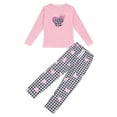 thumbnail image 4 of SJLDQY Valentines Women's Pajamas Set 2 Peice Pjs Set for Women Valentine's Day Love Heart Graphic Long Sleeve Pajama Tops Pants Soft Comfy Homewear Sleepwear Outfits, 4 of 4