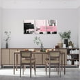 thumbnail image 2 of Hieng Pink Grey Black Canvas Wall Art for Living Room Abstract Modern Picture Wall Decor for Dining Room Bedroom Bathroom Wall Art Kitchen Print Painting for Home Decor（Only canvas）, 2 of 6