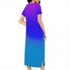 thumbnail image 4 of Camisón largo con cremallera para mujer, bata de punto, largo completo, color degradado, con bolsillos, 4 of 7
