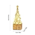 thumbnail image 3 of Mini Christmas Tree Table Lamp LED Night Light, Small Xmas Desktop Ornament for Window Sill Fireplace Holiday Decor, Plastic, Warm White Glow, Gift Box Base, 3 of 6