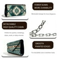 thumbnail image 4 of TSOVTHRID Aztec Tribal Stripe Print Evening Bag Clutch Purses for Women Leather Green Envelope Bag Ladies Clutch Handbags for Formal Wedding Party Cocktail with Chain Strap, 4 of 7