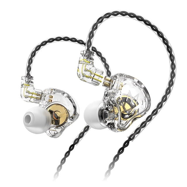 TRN MT1 Auriculares a prueba de sudor Auriculares indoloros Auriculares con cancelación de ruido Auriculares para correr Silicona Conducción Altavoz Runner sin micrófono Clear White Scienceny EL005144-02B